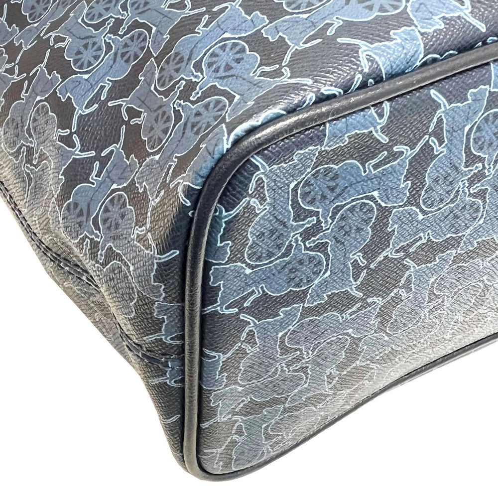 CELINE Sulky Leather Tote Bag Blue Carriage Charm - Picture 6 of 10